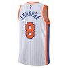 New York Knicks Og Anunoby Nike 2024-25 City Edition Valkoinen Miesten Pelipaidat Swingman